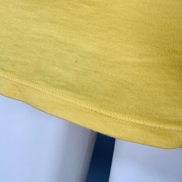 MAISON MARTIN MARGIELA Size M Yellow Cotton Side Snaps Crew Neck T-shirt - Picture 9 of 14